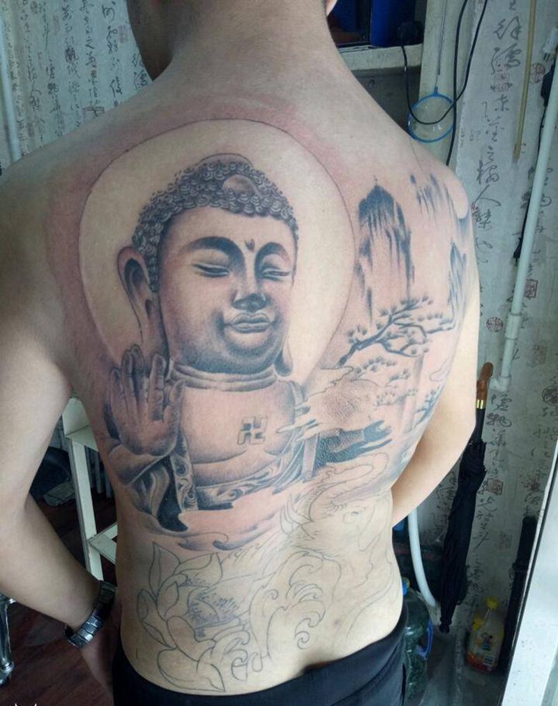 佛纹身图片