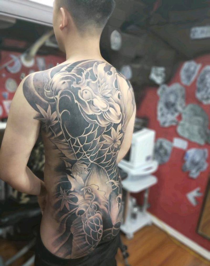 日式鲤鱼纹身纹身图片