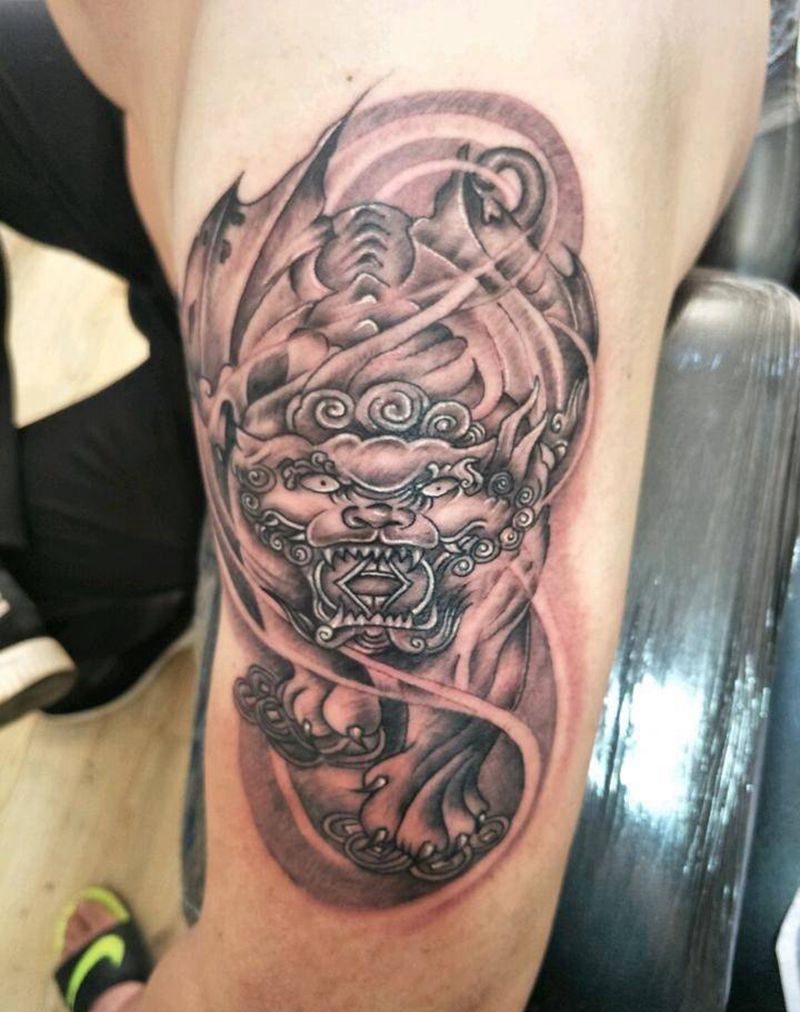 吉祥狮纹身图片