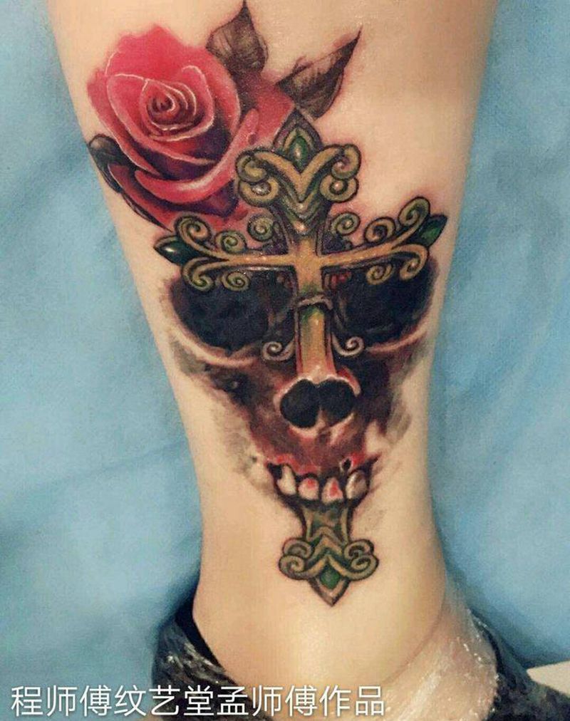欧美骷髅纹身图片