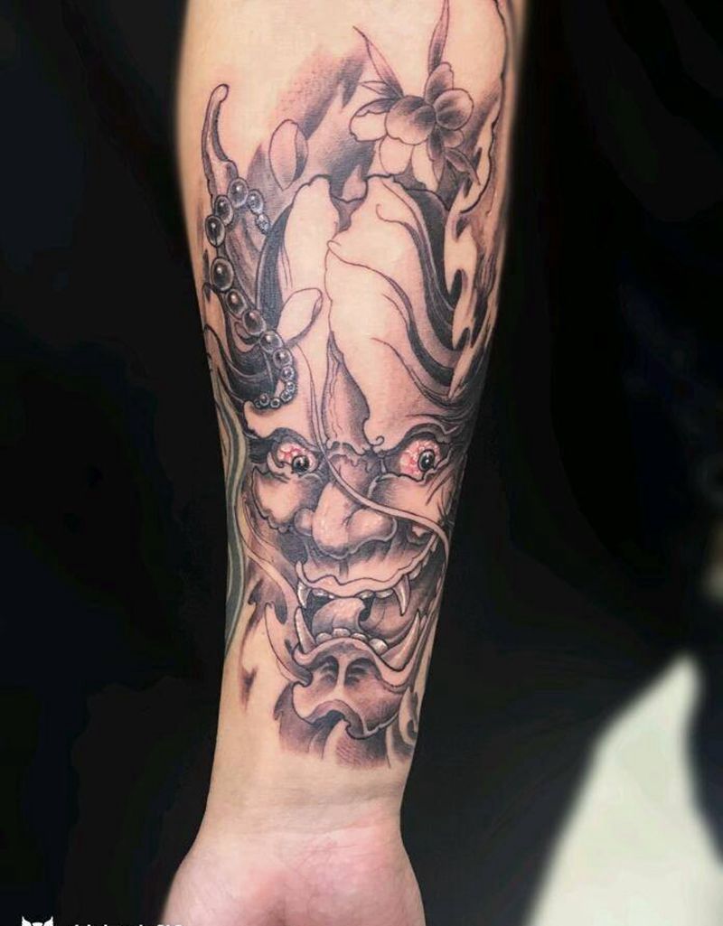 般若纹身图片_手臂新传统纹身图案