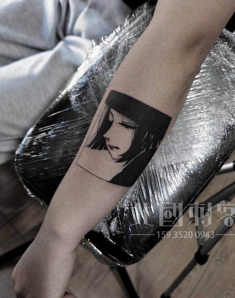 漫画遮盖纹身图片_手臂几何遮盖盖图纹身图案