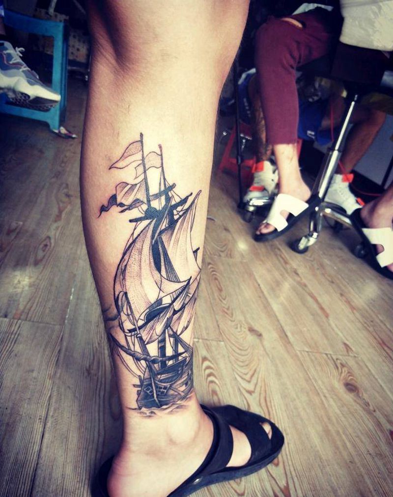 一帆风顺纹身图片