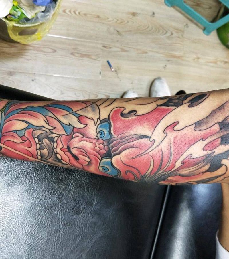 彩色般诺纹身图片