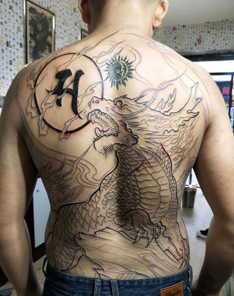 火麒麟纹身图片