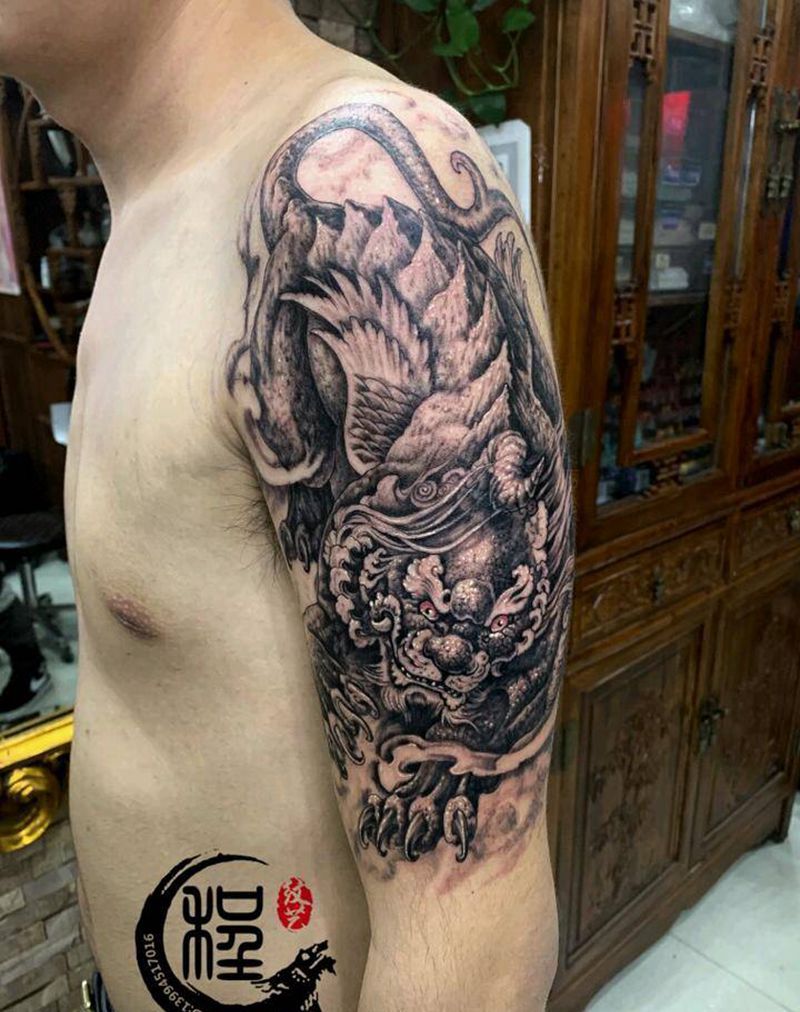 招财貔貅纹身图片