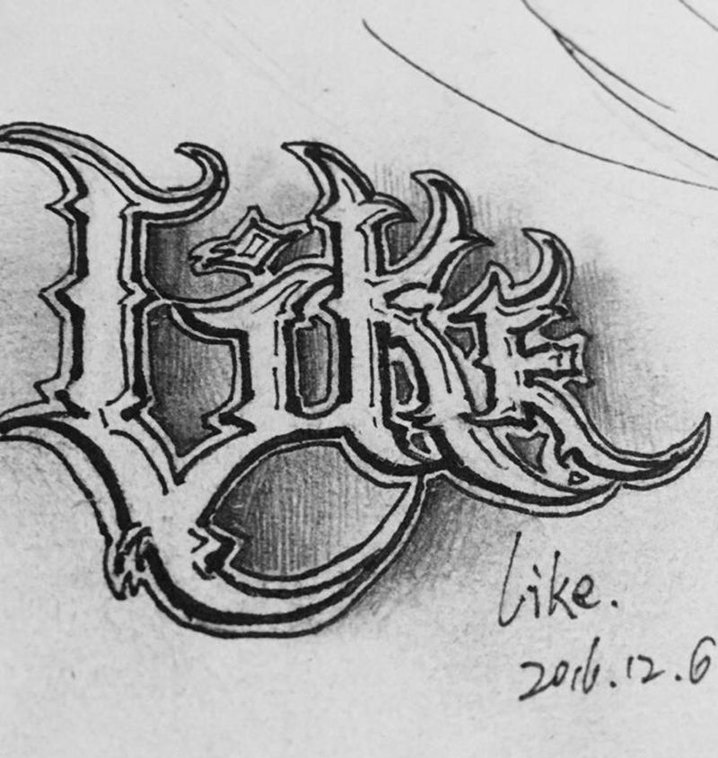 绘画练习，手稿练习纹身图片