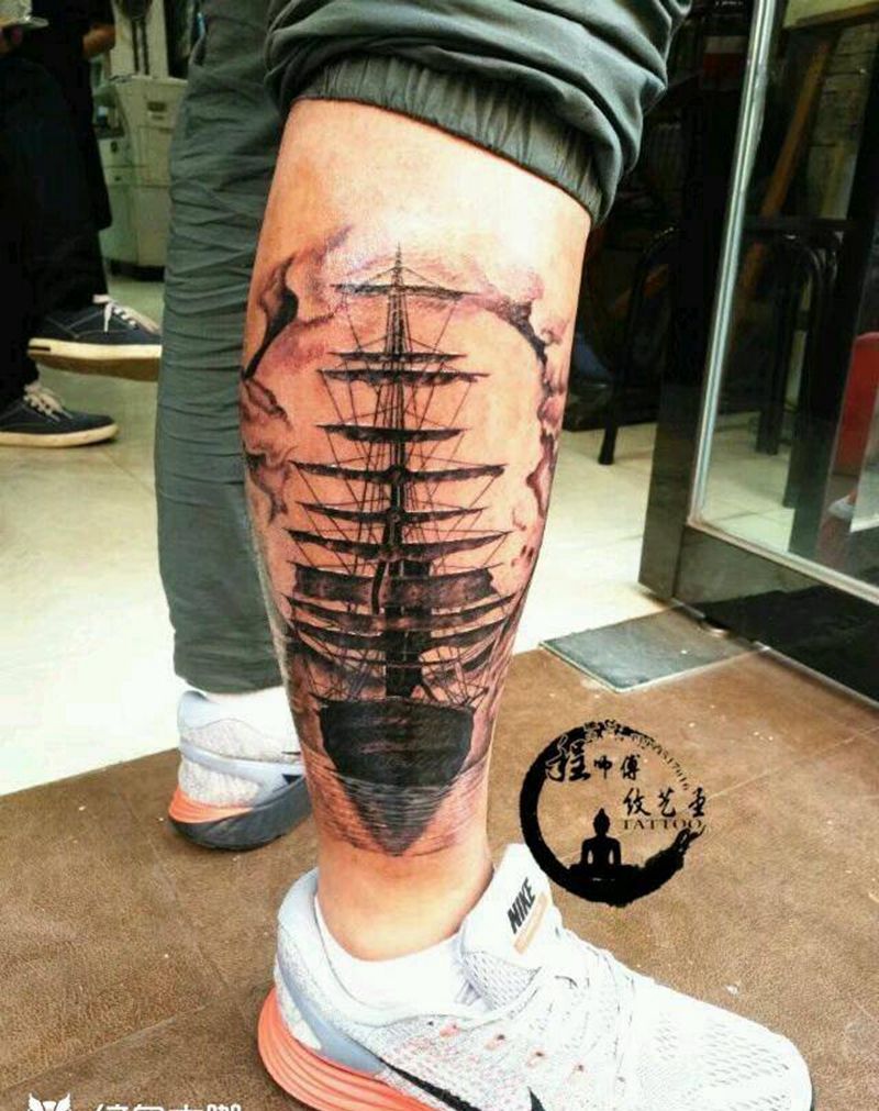 一帆风顺纹身图片