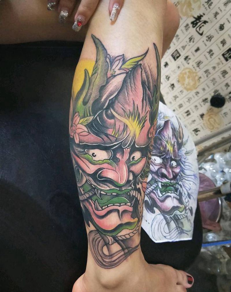 彩色般诺纹身图片