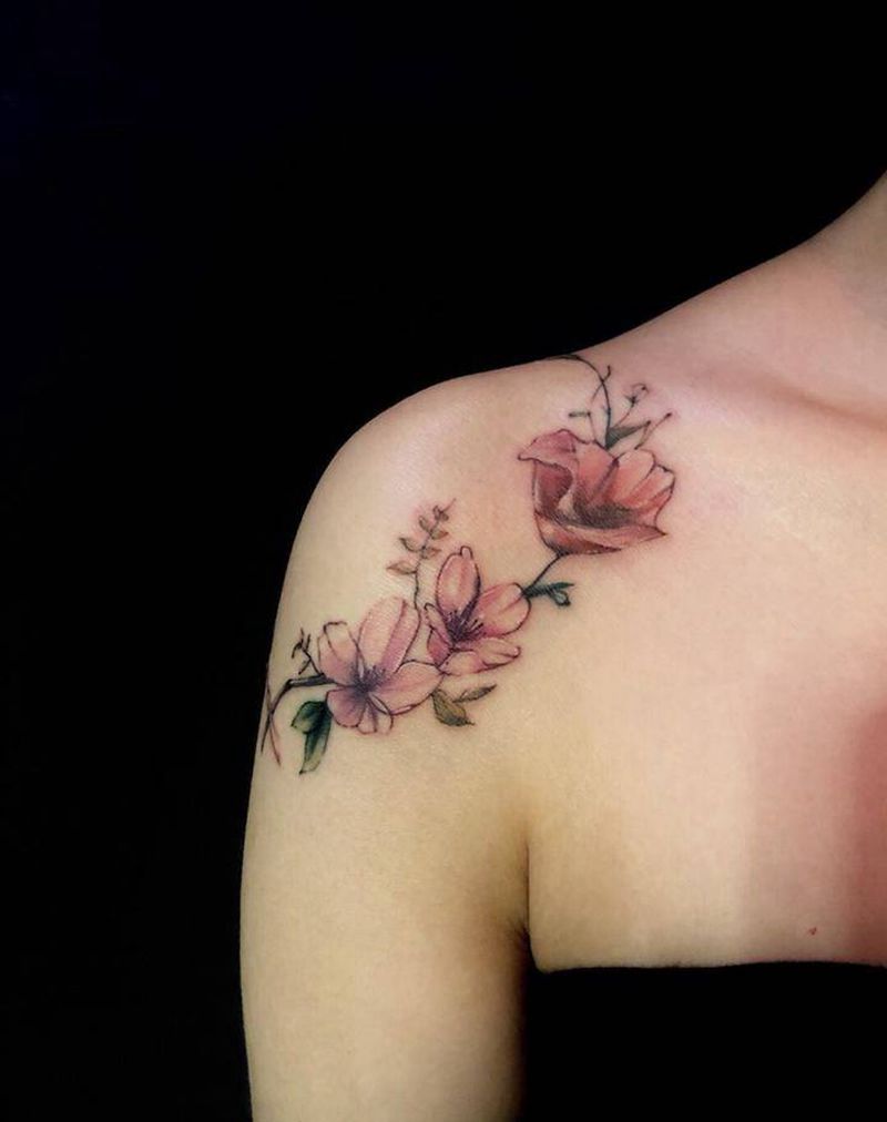 hua纹身图片_肩部纹身图案