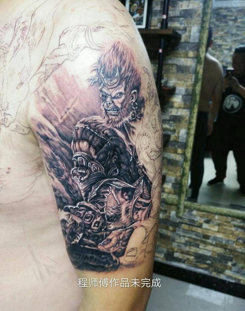 斗战圣佛纹身图片