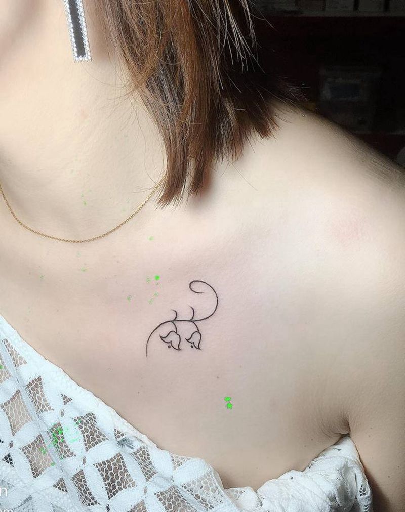 小清新纹身图片_胸部新传统纹身图案