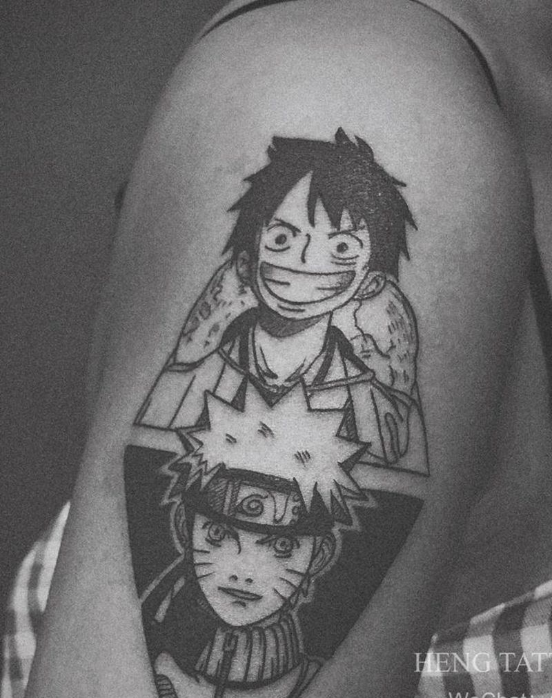 异次元纹身图片_肩部手臂点刺图腾点线素描纹身图案