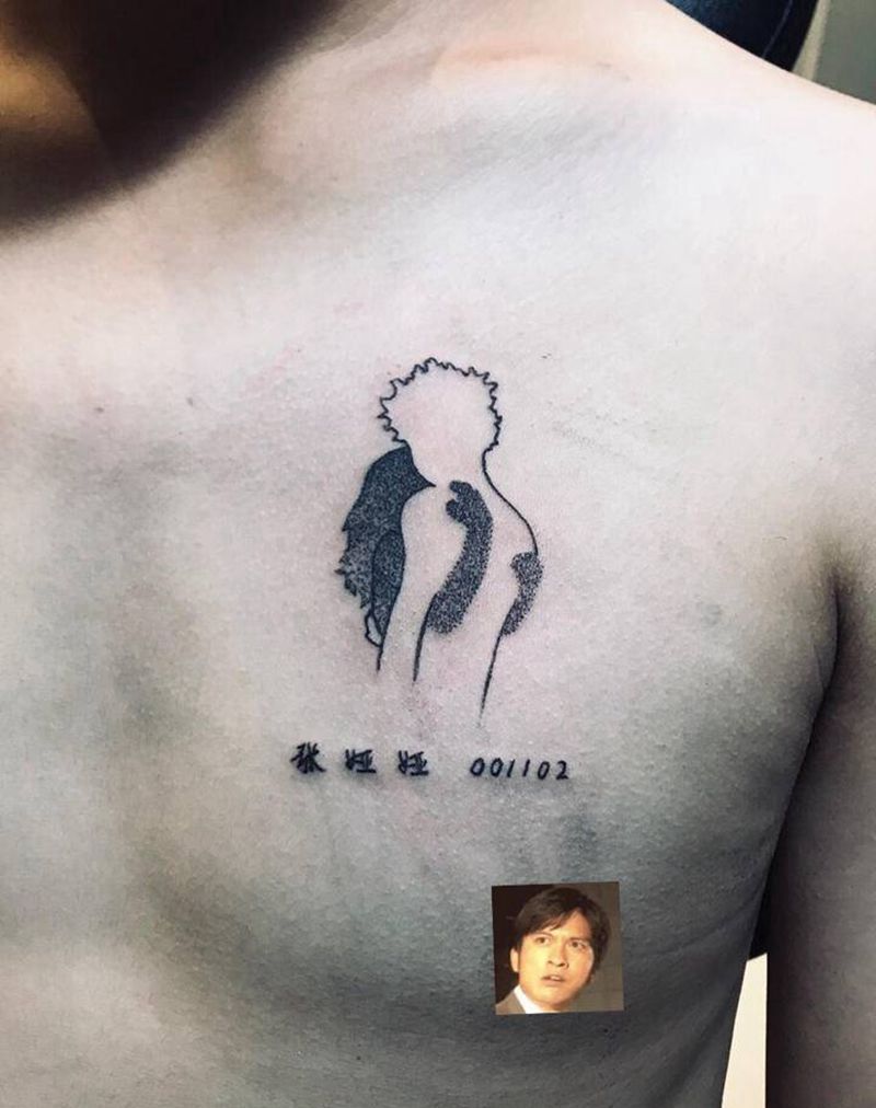 点刺纹身图片_手臂胸部点刺纹身图案