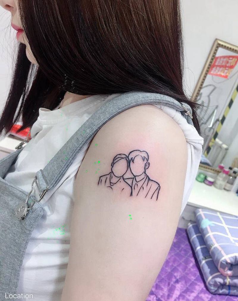 头像纹身图片_手臂新传统纹身图案