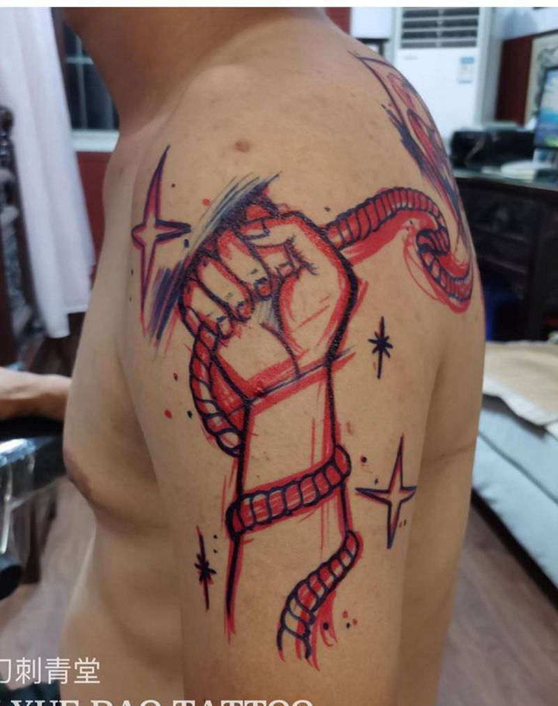 Home纹身图片_手臂背部几何点刺原创纹身图案