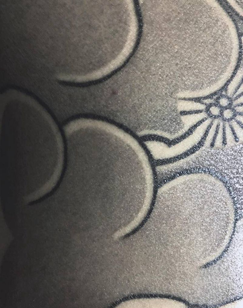 雾面细节图纹身图片_臀部背部老传统图腾泡泡云版雾纹身图案