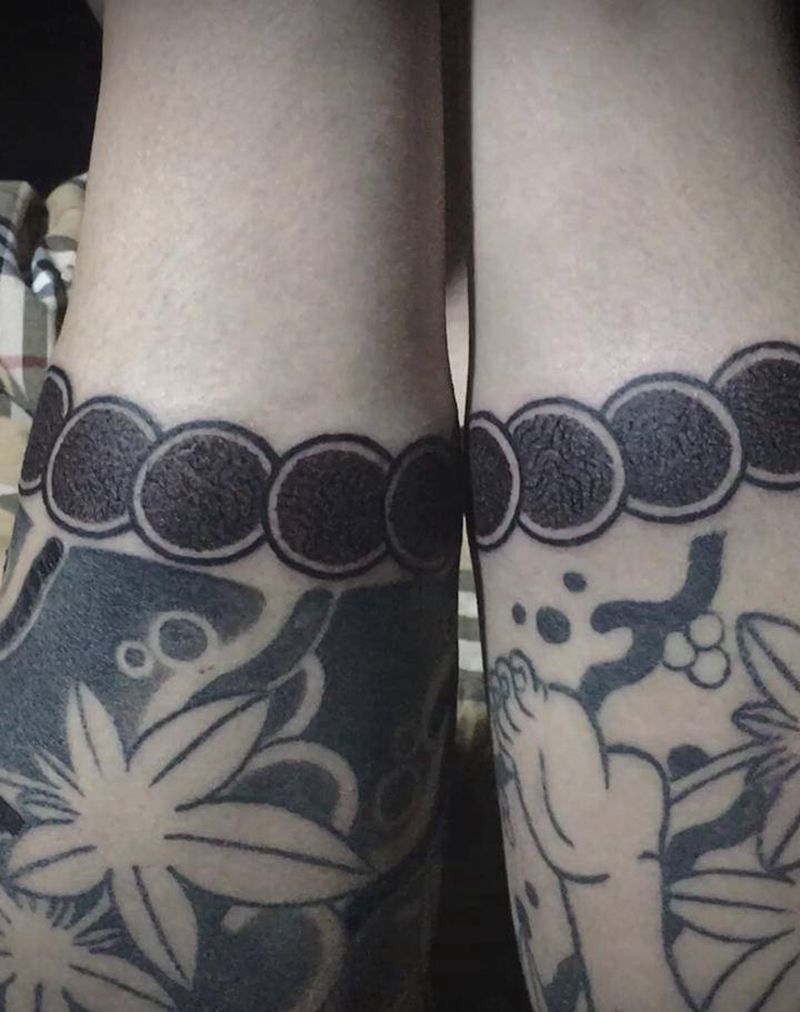 木纹佛珠纹身图片_手臂手部老传统佛珠纹身图案