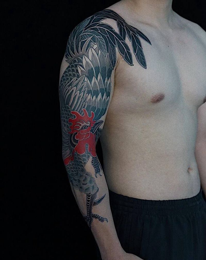 想要给他➕背景纹身图片_手臂纹身图案