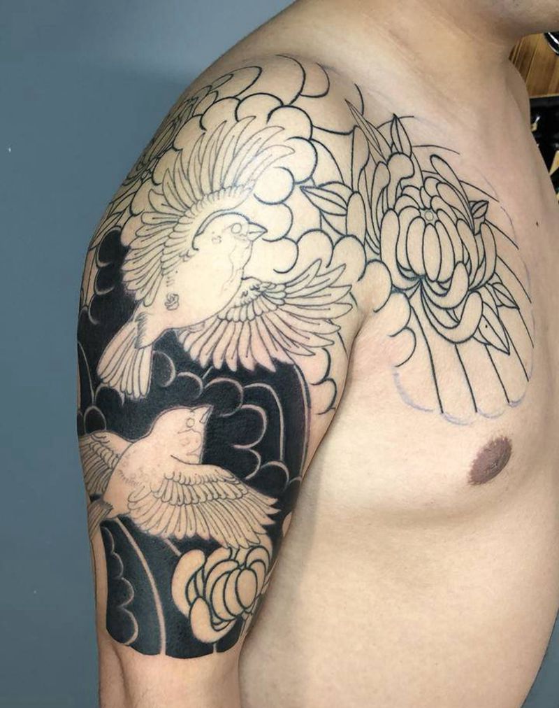 进度纹身图片_手臂手部老传统新传统纹身图案