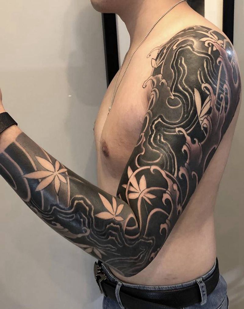 刺青师最爱，还差一次完结纹身图片_手部手臂新传统老传统纹身图案