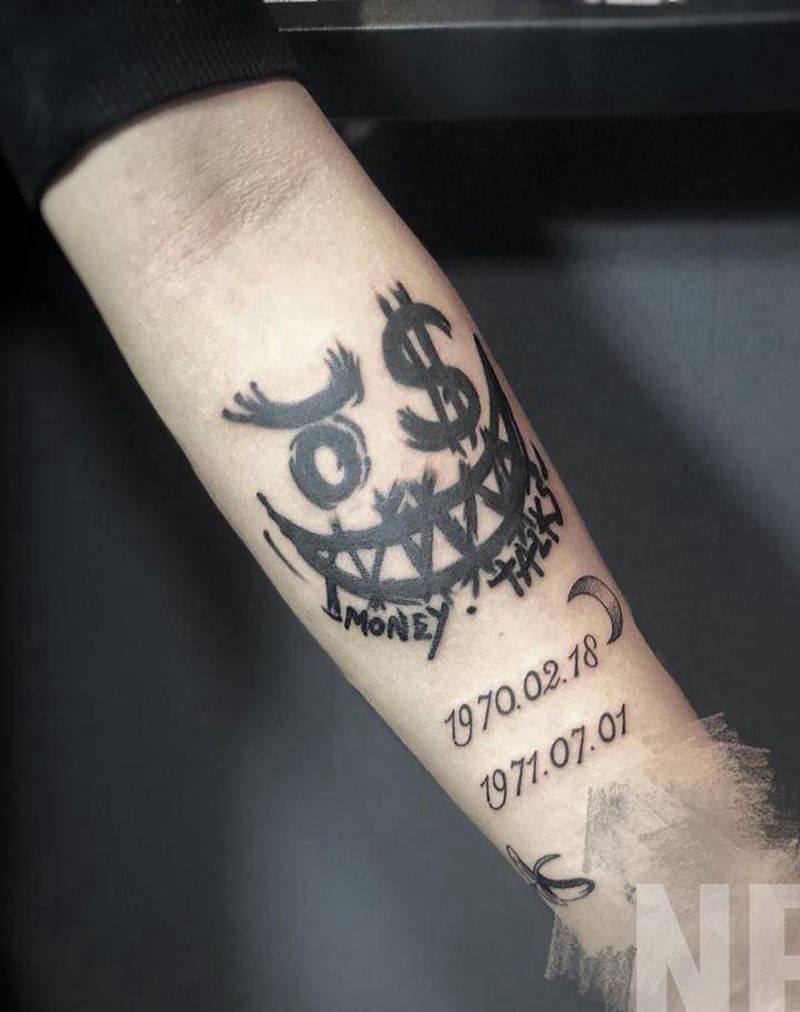 修改➕字母纹身图片_手臂纹身图案