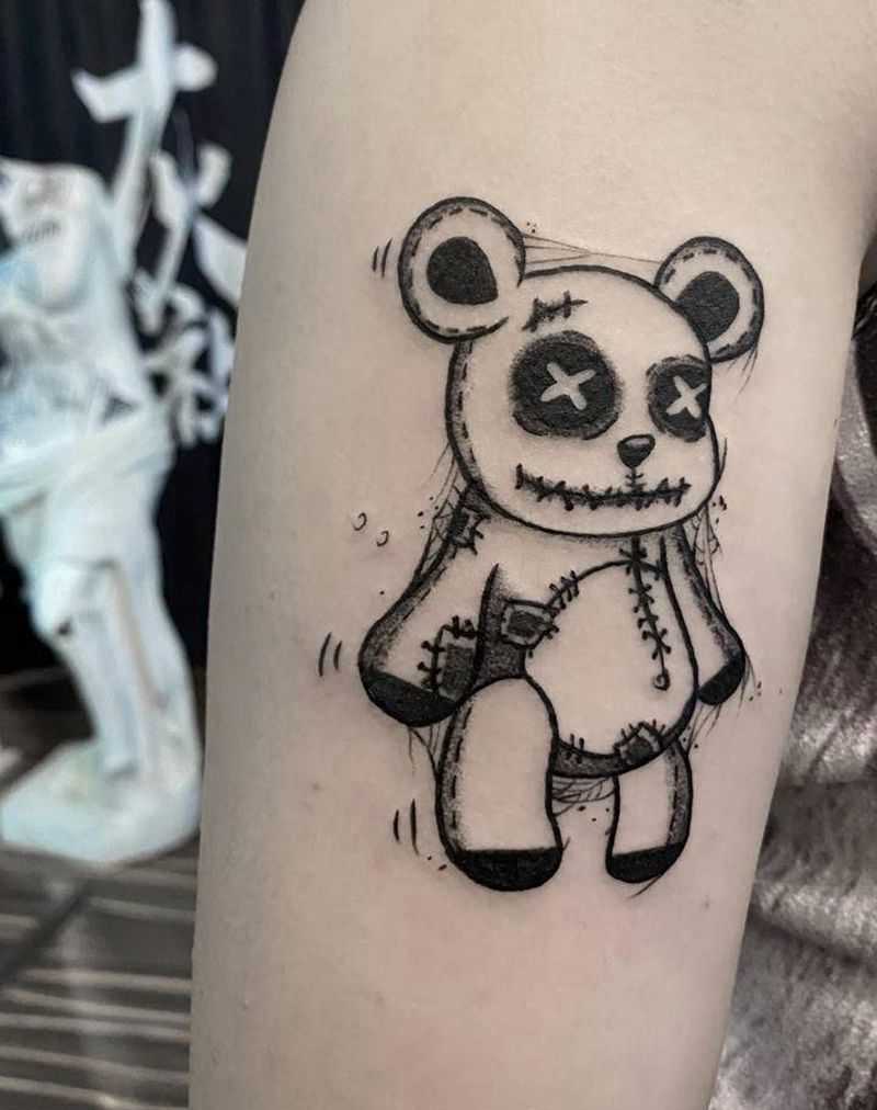 暴力熊纹身图片_手臂Old School纹身图案