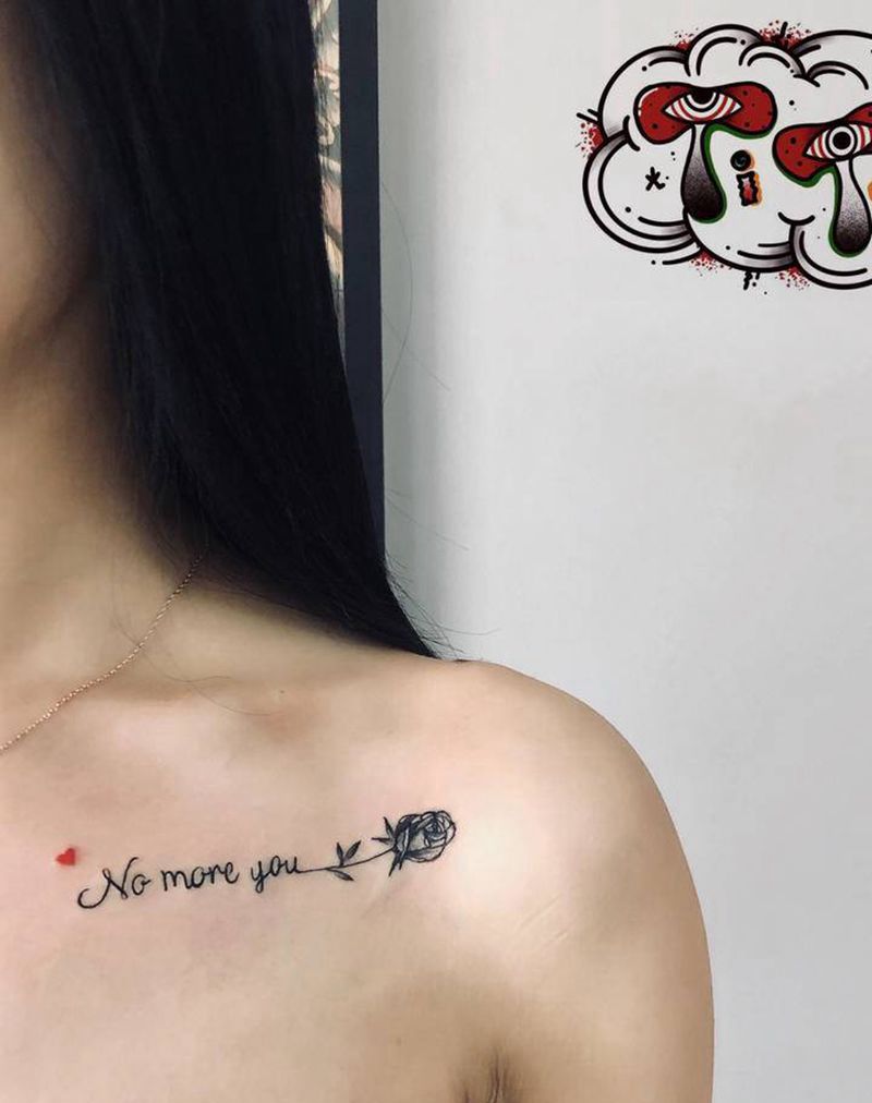 锁骨纹身图片_胸部纹身图案