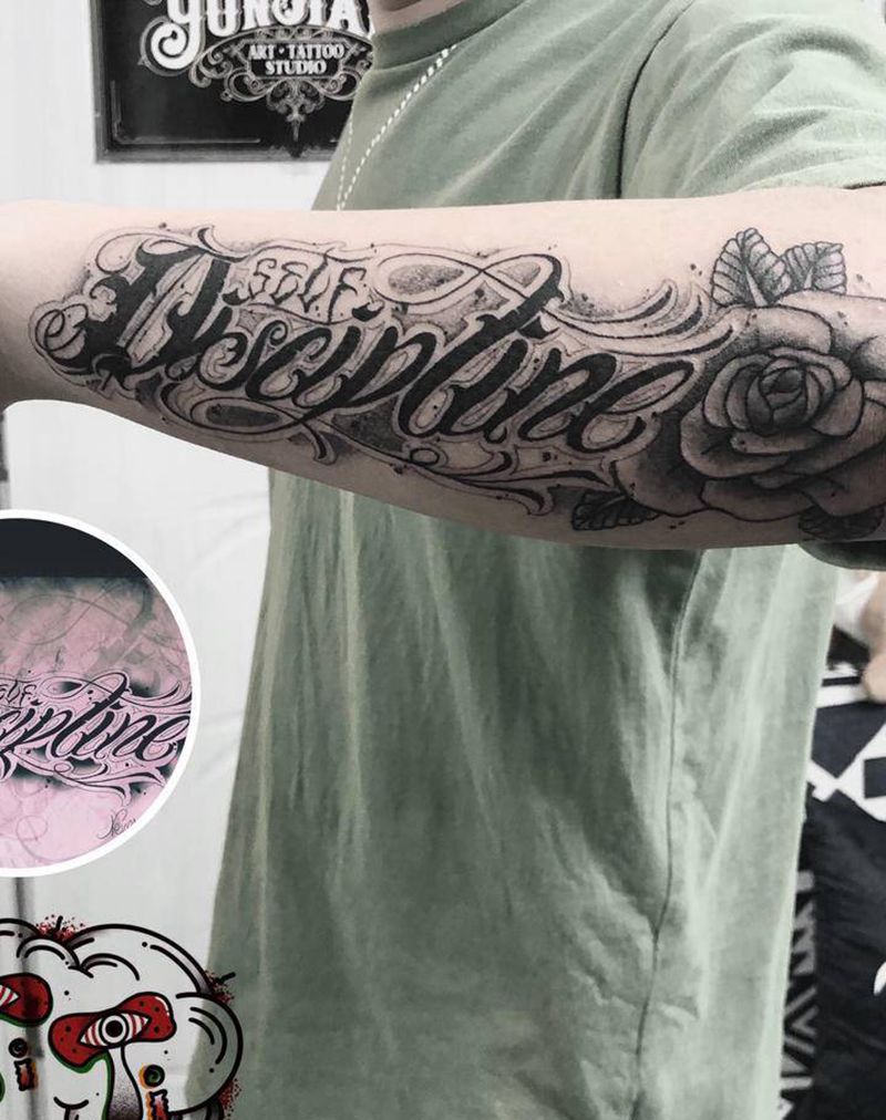 原创花体字纹身图片_手臂花体字纹身图案