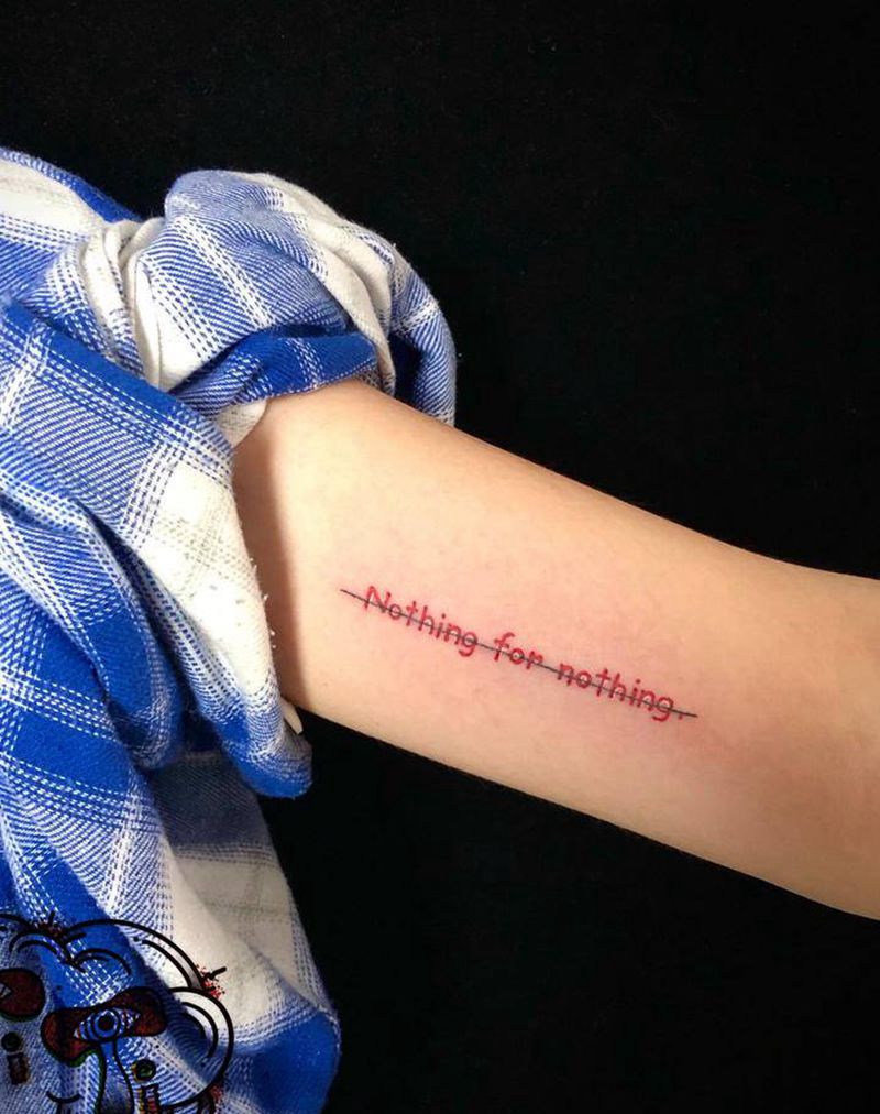 字母➕虚实线纹身图片_手臂花体字纹身图案