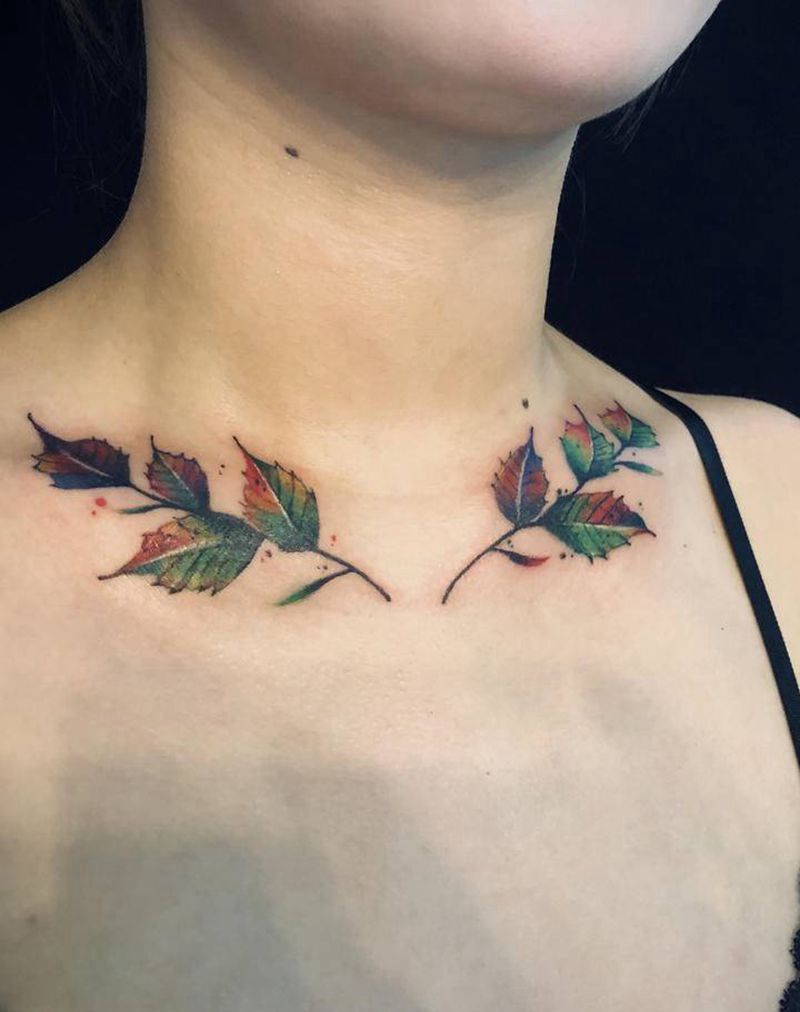 遮盖纹身图片_胸部纹身图案