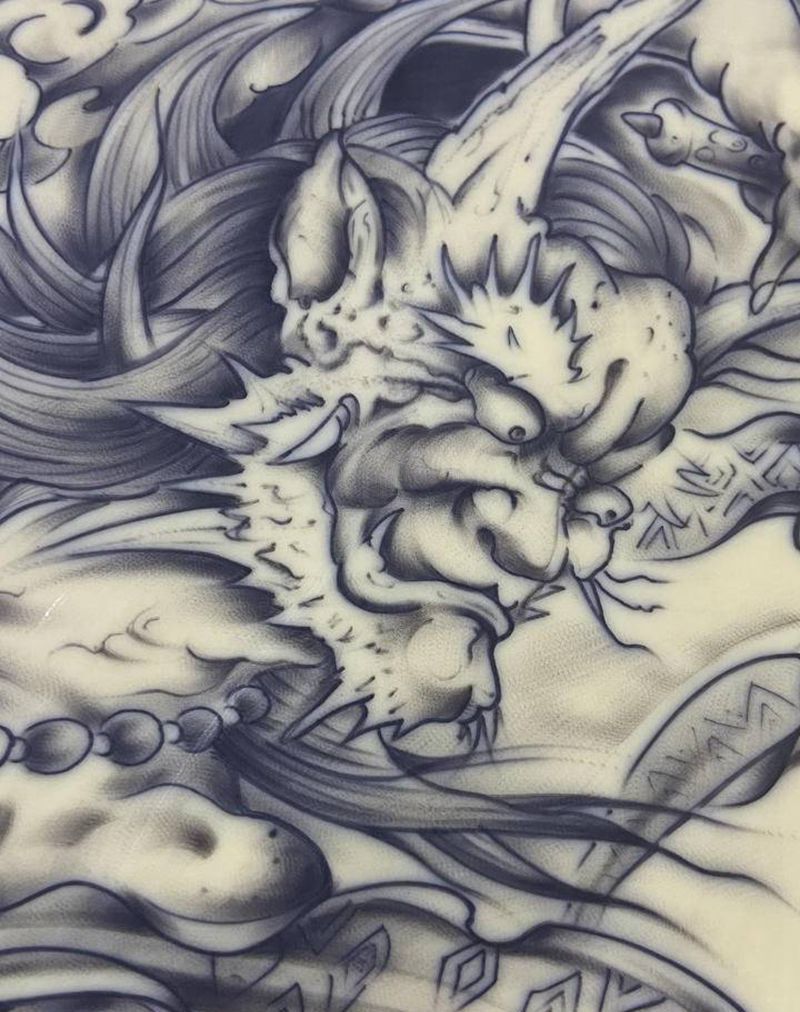 雷神纹身图片_新传统纹身图案