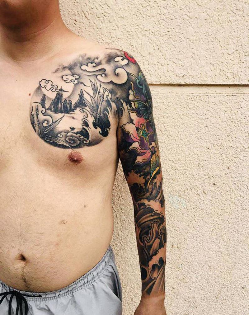 鲤鱼纹身图片_新传统纹身图案