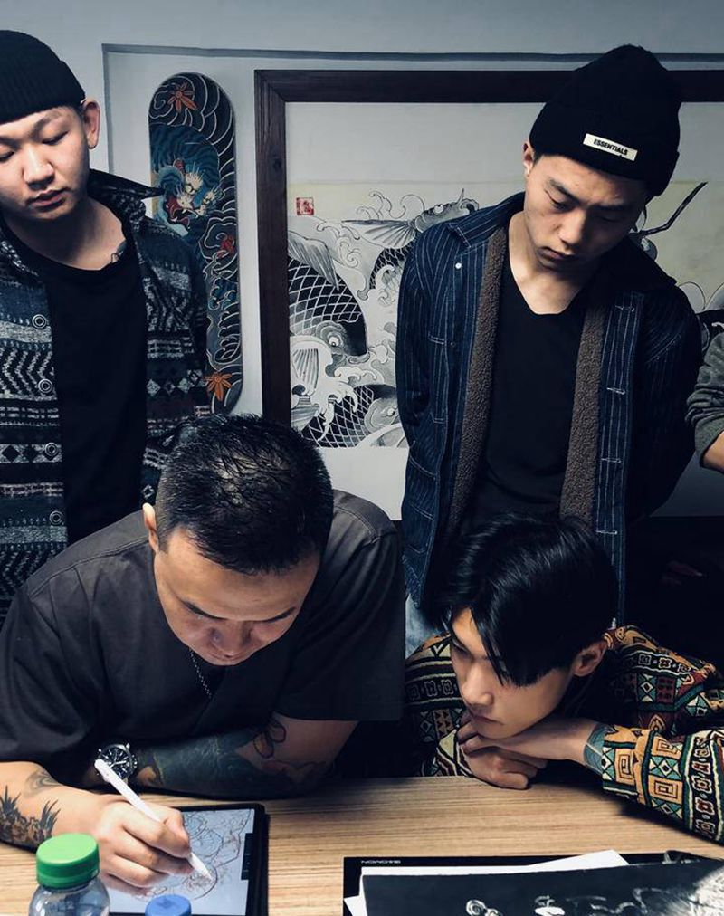 构图训练班纹身图片_手臂腿部老传统纹身图案