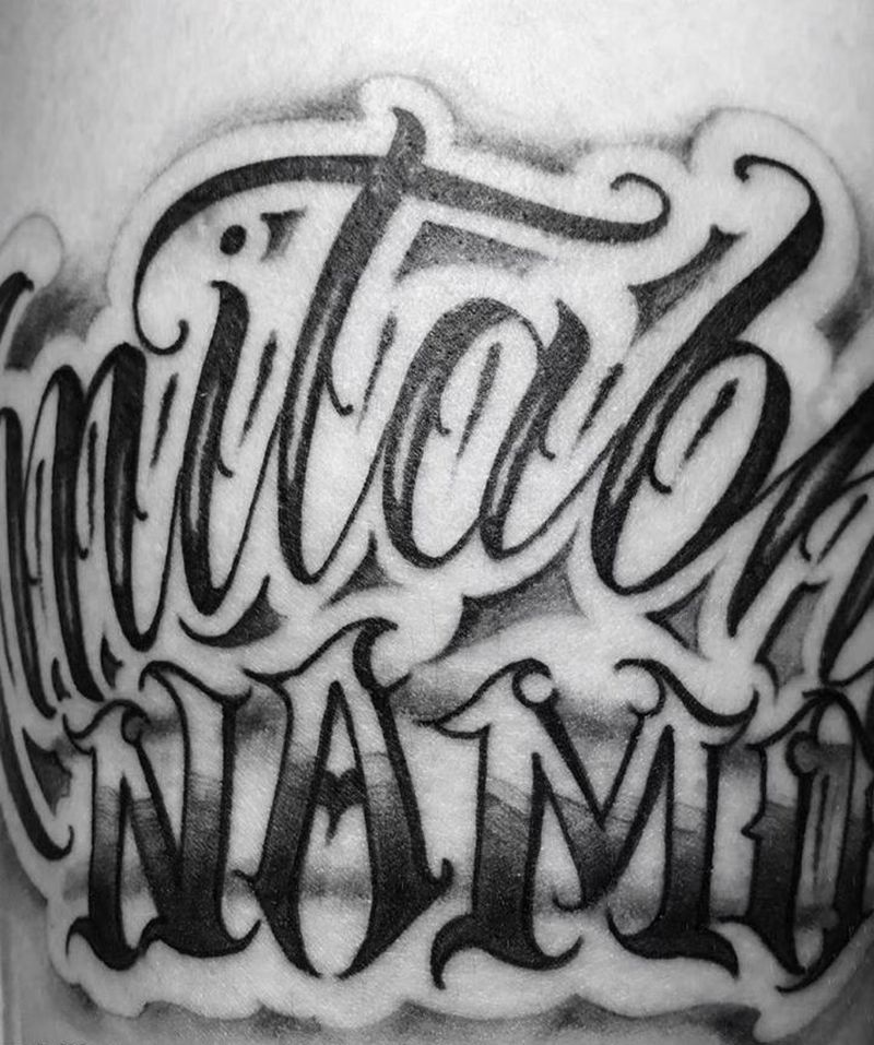 原创花体字纹身图片_花体字纹身图案