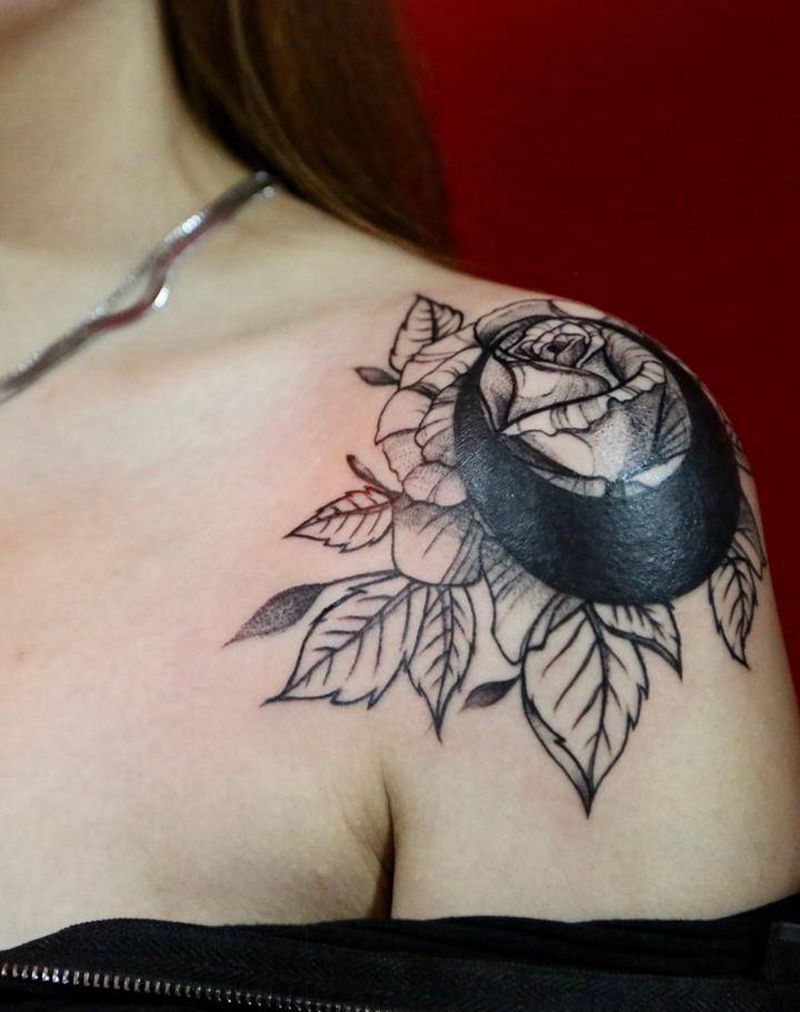 旧图修改添加l纹身图片_肩部纹身图案