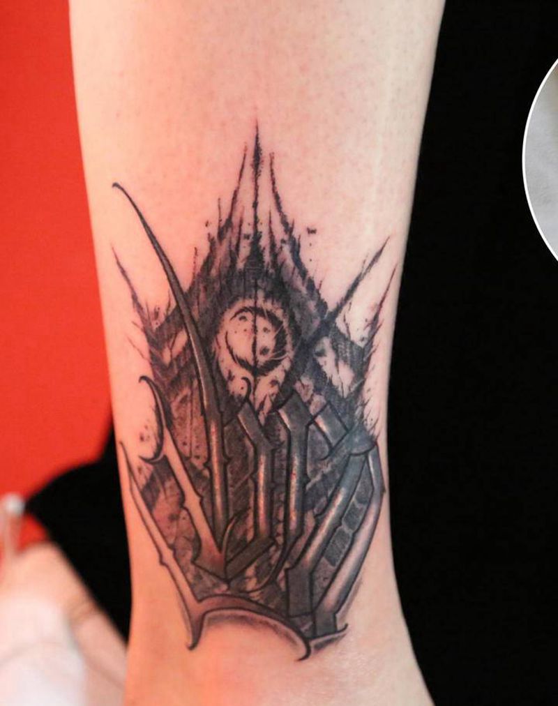 遮盖 天秤座纹身图片_腿部纹身图案