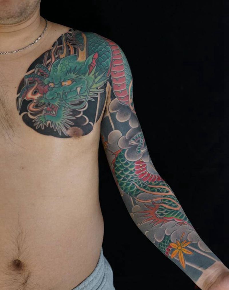 为18年的作品收尾纹身图片_手臂手部纹身图案