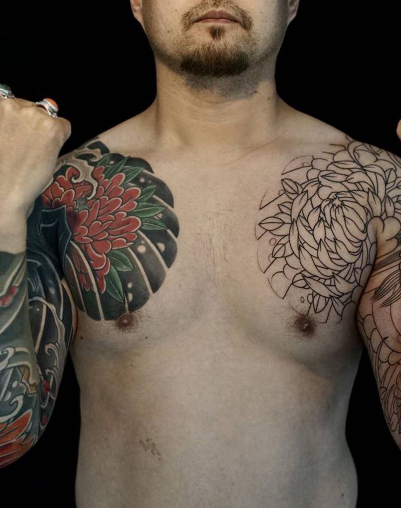 花臂要来双的啊纹身图片_手部手臂老传统新传统纹身图案