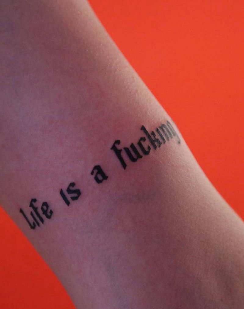 字母纹身图片_小清新纹身图案