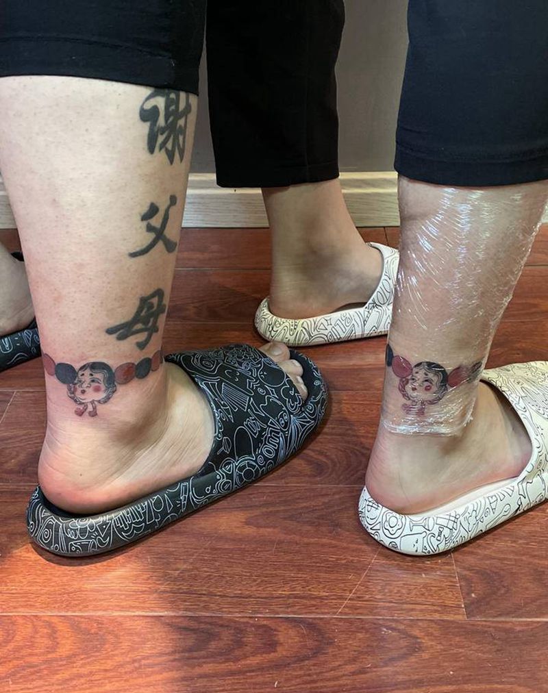 日式串珠纹身图片_老传统纹身图案