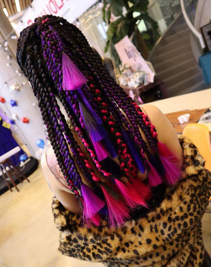 辫子纹身图片_背部Old SchoolNew School纹身图案