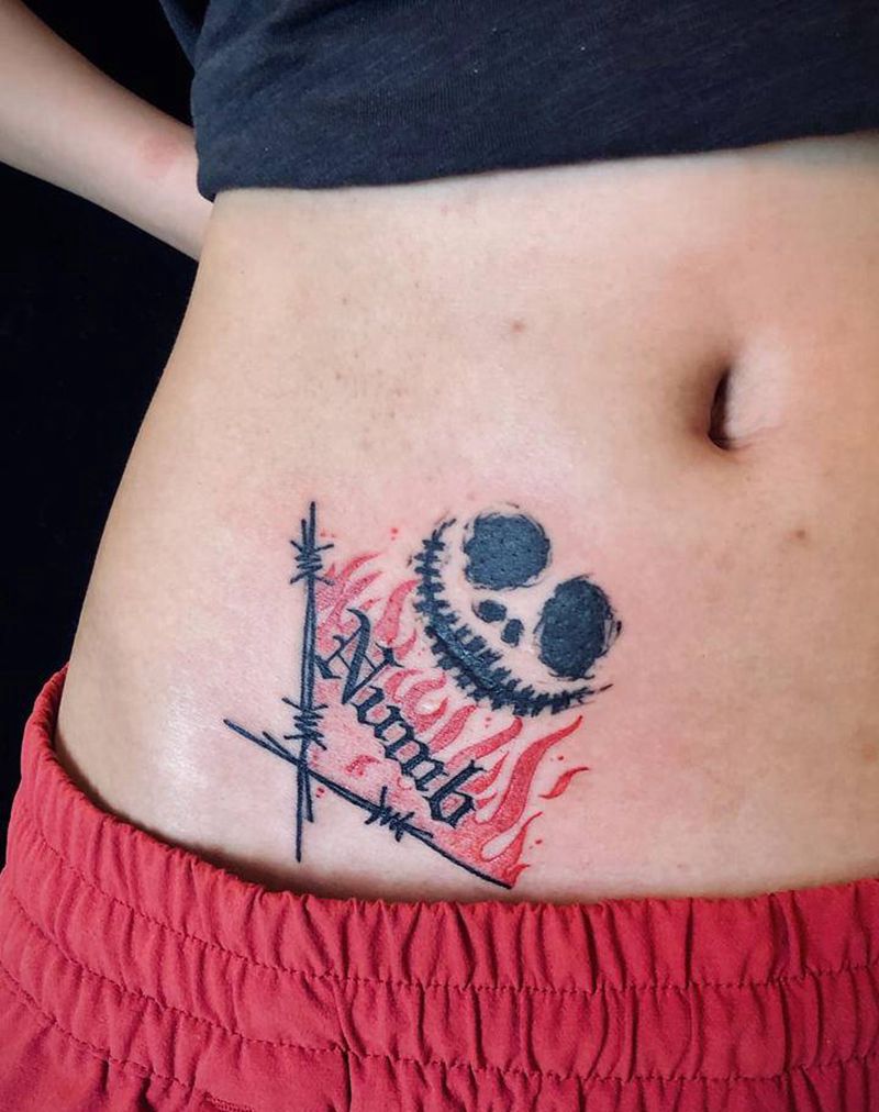遮盖疤痕原创设计纹身图片_腹部纹身图案