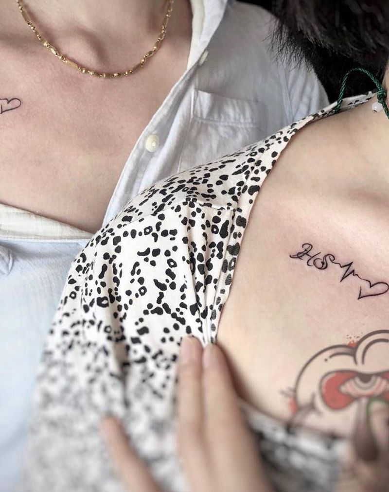 情侣纹身图片_小清新纹身图案