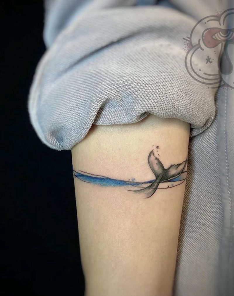 尾巴纹身图片_手臂纹身图案