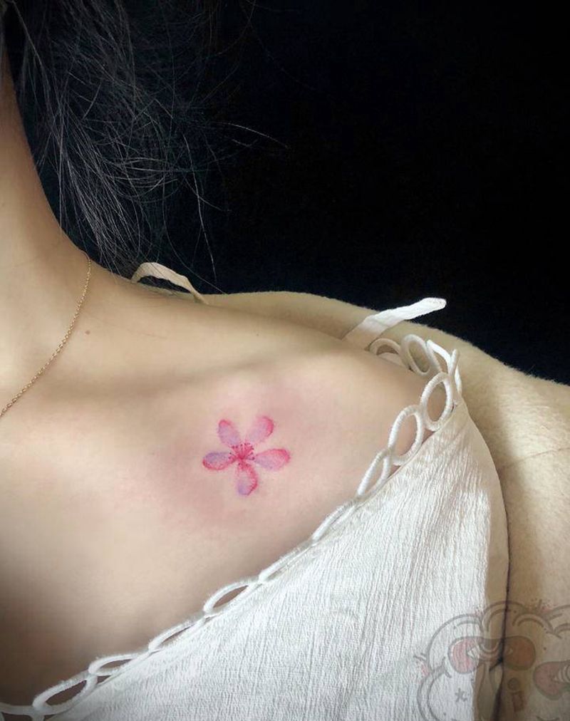 小清新纹身图片_肩部纹身图案