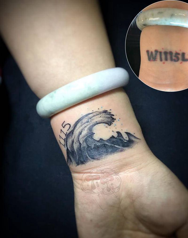 遮盖纹身图片_手腕纹身图案