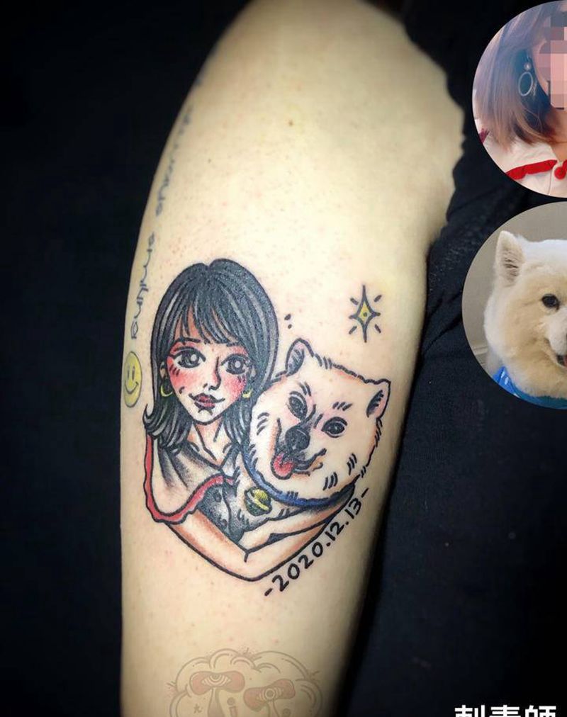 宠物纹身图片_Old School纹身图案