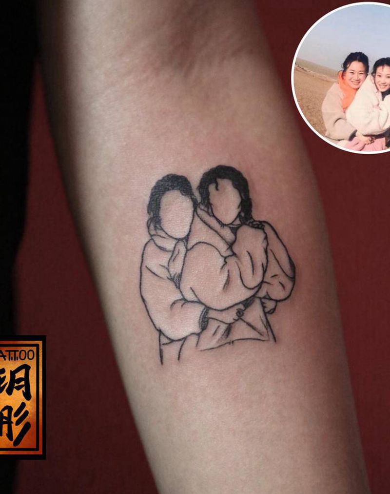 简笔画纹身图片_手臂小清新纹身图案