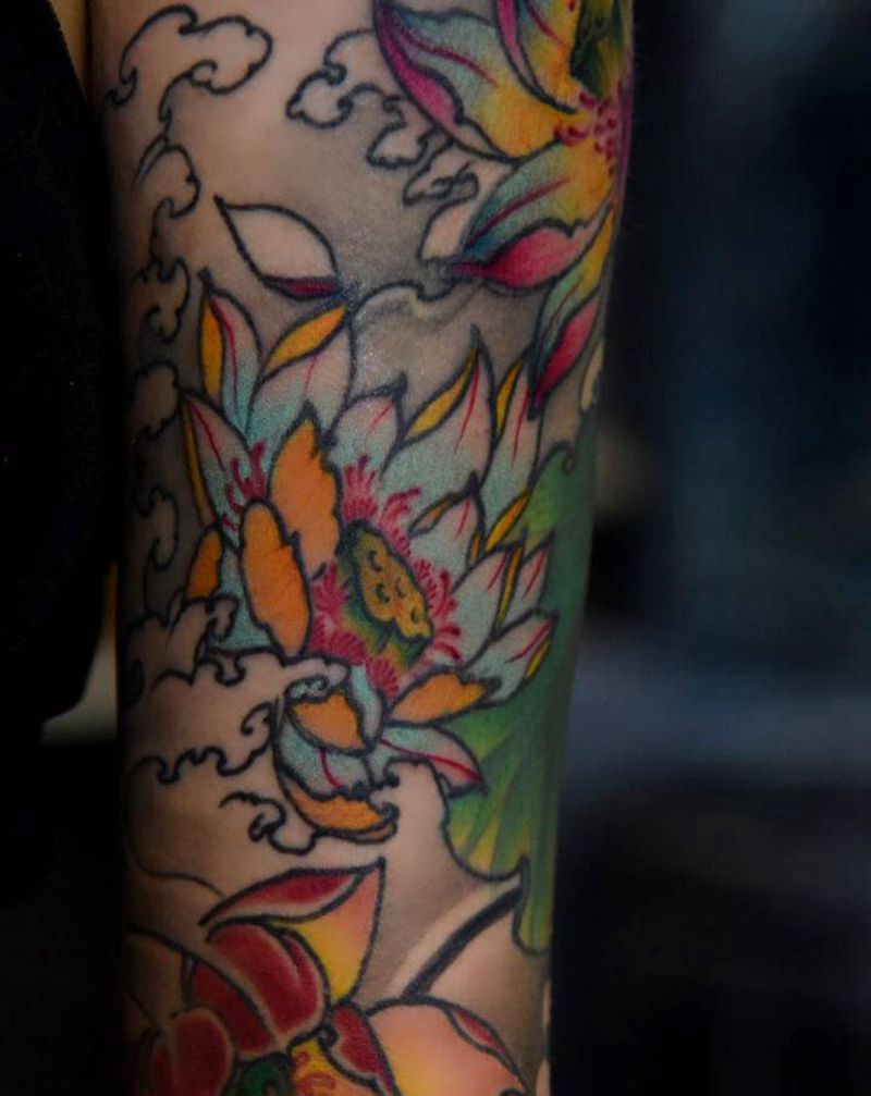 修改花臂纹身图片_手臂新传统纹身图案